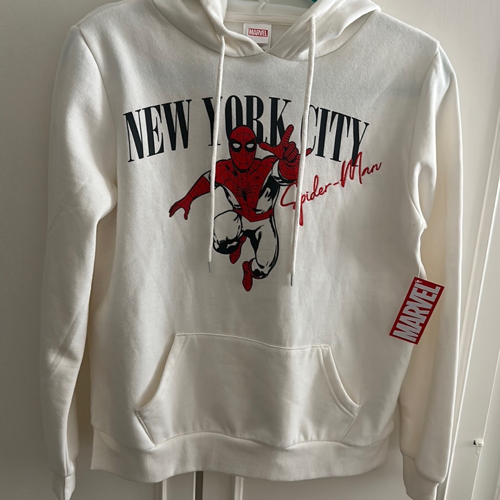 Spider man white women’s hoodie
